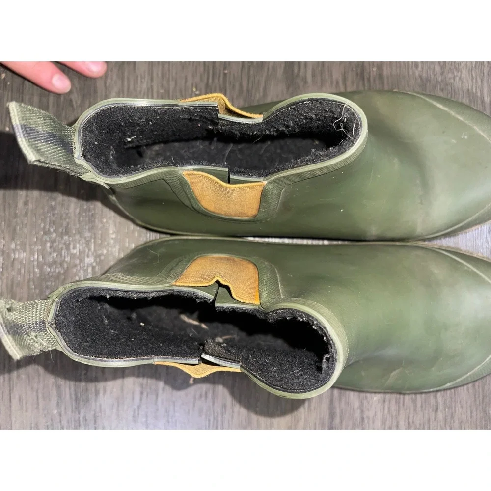 Tretorn Women 39 Green Rain Boots Rubber Chelsea Ankle Waterproof Eva Classic